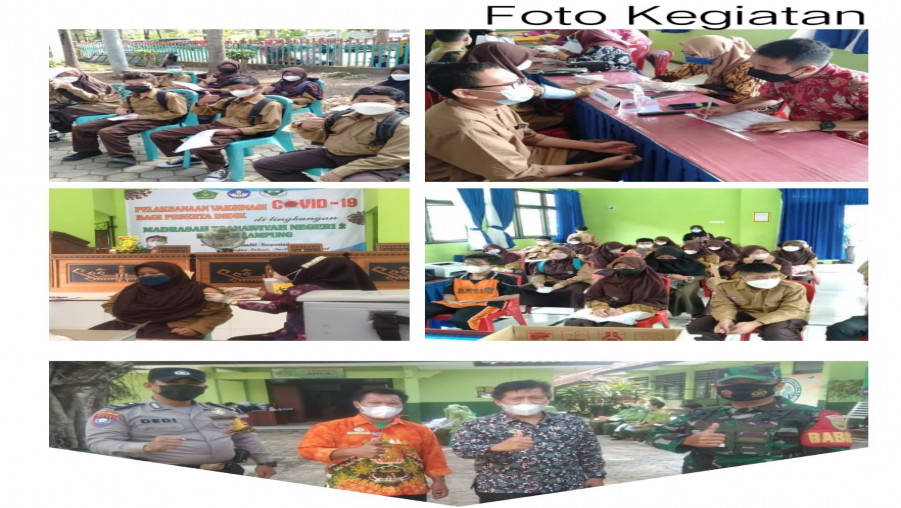 MTsN 2 Bandar Lampung Kembali Gelar Vaksinasi Tahap Kedua Untuk Siswa Kelas VII