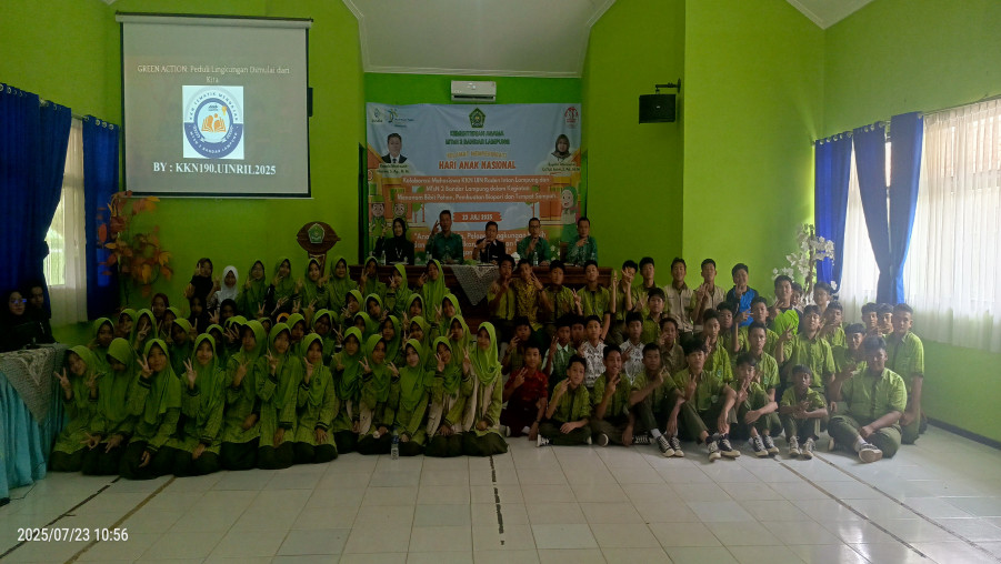 MTsN 2 Bandar Lampung Peringati Hari Anak Nasional 2025 dengan Aksi Lingkungan Kolaboratif. 