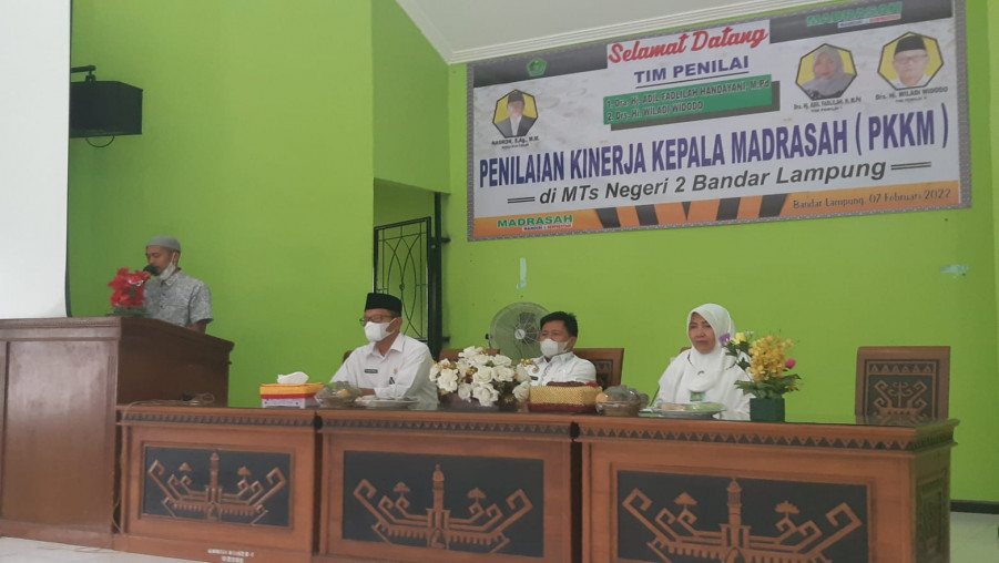 Tim Penilai Kinerja Kepala Madrasah Kunjungi MTs Negeri 2 Bandar Lampung
